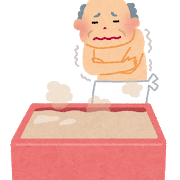 ヒートショックの人のイラスト