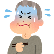 窒息した人のイラスト